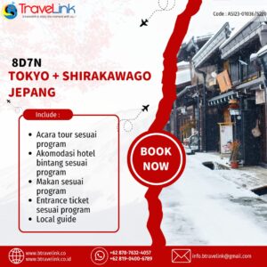 Tokyo +Shirakawago Jepang 8D7N