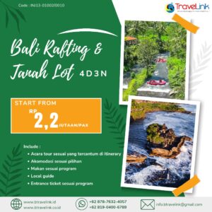 Bali Rafting & Tanah Lot Sunset 4D3N